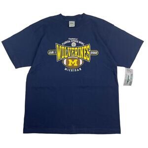Vintage Michigan University Wolverines Citrus Bowl 2002 Football Shirt XL NEW